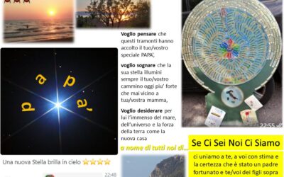 11 _ Elia tuo/vostro papà una stella tra le stelle, fortunato di averti/vi avuto accanto sempre… un pensiero per te/voi