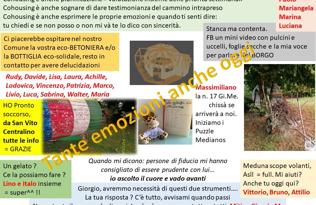 24 – Alcuni nomi ma anche oggi tante emozioni: Rudy San Candido – Asll – Meduna – Davide – Gi.Me. – Paolo – Giorgio