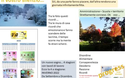 27 _ Scuola,Silenzio, Calendario, Stagioni, Ricordi, Convegni, Mascotte, Tappy Castor Jet, QuadernONI, Foto inverno, autunno