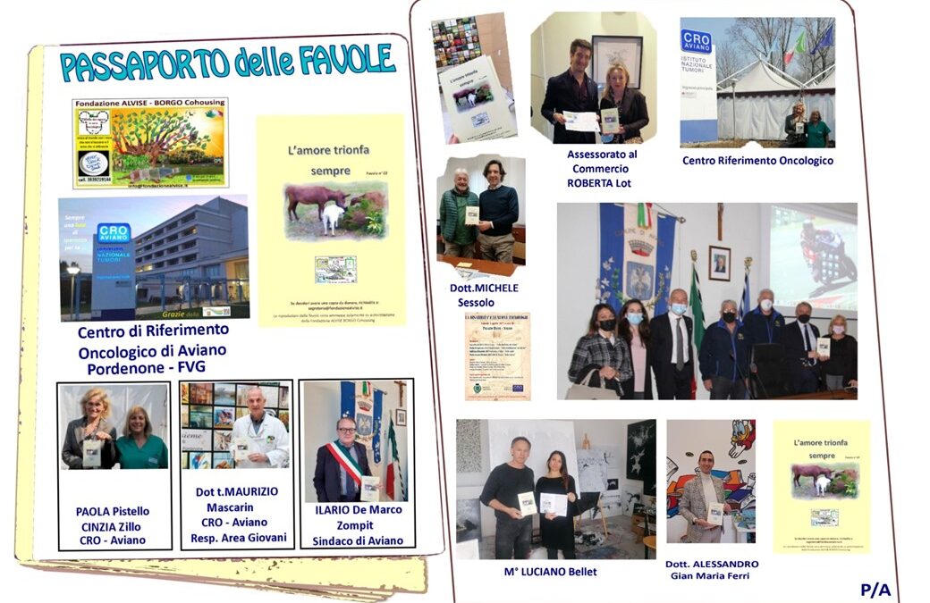 S/P 008 _ PASSAPORTO solidale delle FAVOLE del BORGO, testimonianze di ogni libretto donato