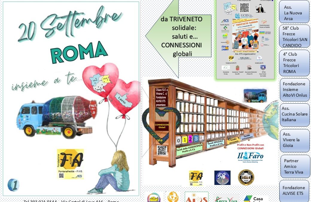 SP / 039 ROMA accoglie la piccola preziosa BETONIERA 20/09/2025 _ Tavoli della CONOSCENZA ”CONNESSIONI Globali” _ Convegno _ 8a meraviglia…